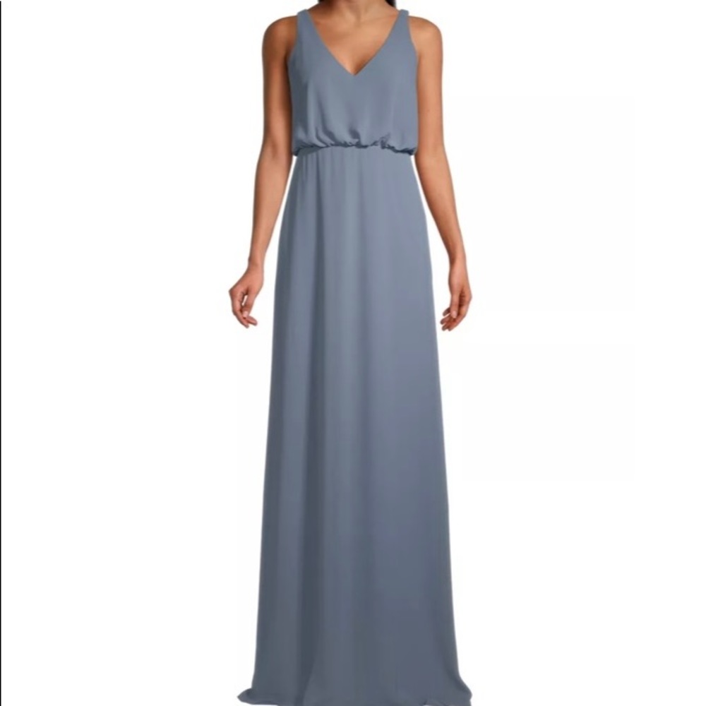 NWOT Bill Levkoff Style Eva Slate Blue Bridesmaids Dress - NEVER WORN